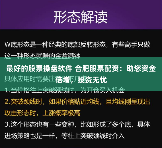 最好的股票操盘软件 合肥股票配资：助您资金倍增，投资无忧